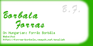 borbala forras business card