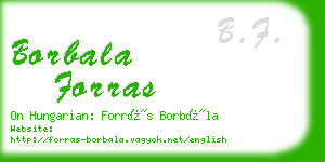 borbala forras business card
